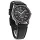 Titan Titan Fast Track Mens Gray Dial Black Leather Strap Quartz Watch 655NL07